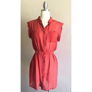 Anthropologie open back button down shirt Size S